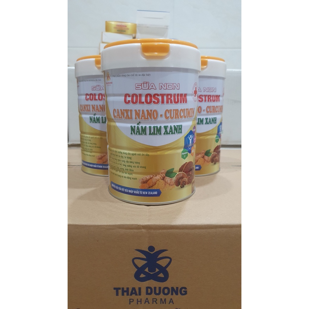 Sữa non Colostrum Canxi Nano Curcumin Nấm Lim Xanh THÁI DƯƠNG 900g - Minh Quân Pharmacy