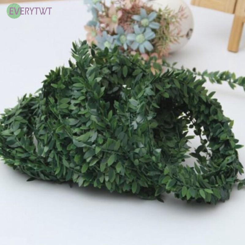 Garland Green Leaf Iron Wire Artificial Wedding Party DIY Wreath Floral Hot Sale