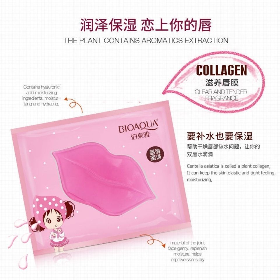 Mặt nạ môi collagen dưỡng ẩm màu sắc thời trang tiện dụng