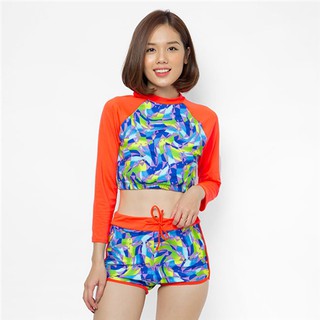 Bộ bơi dài tay phối cam