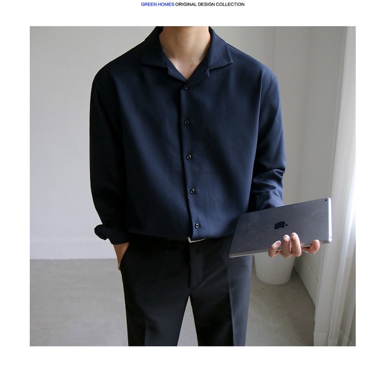 Áo Sơ Mi Rộng Tay Dài Nam Nữ Unisex Cổ Vest Nhiều Màu Sắc, Vải Lụa Mềm Mát, Không Nhăn,Thấm Hút Mồ Hôi SMVRTD Từ 40-90kg