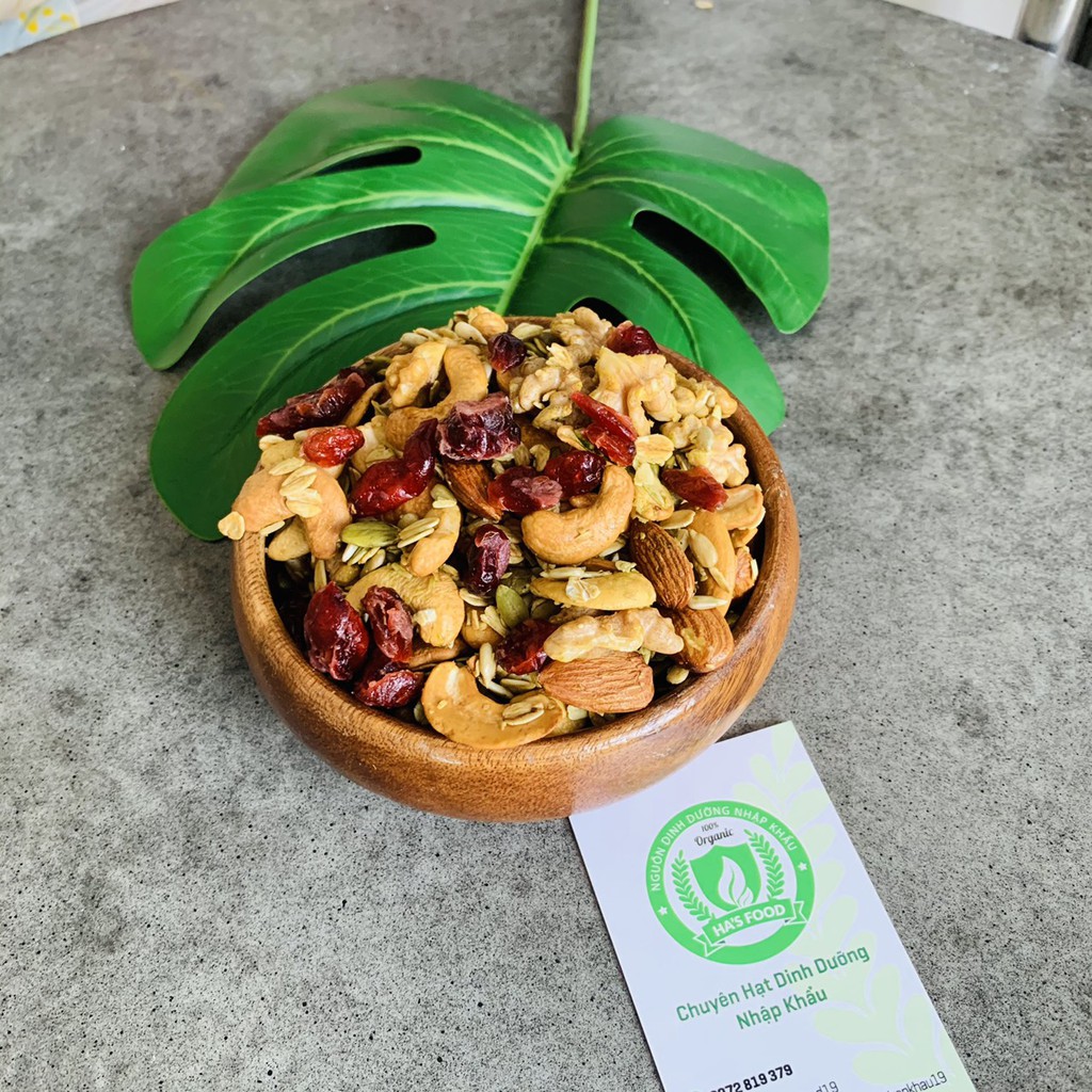 Granola ăn kiêng hafood, ngũ cốc giảm cân nhiều hạt vị mật ong