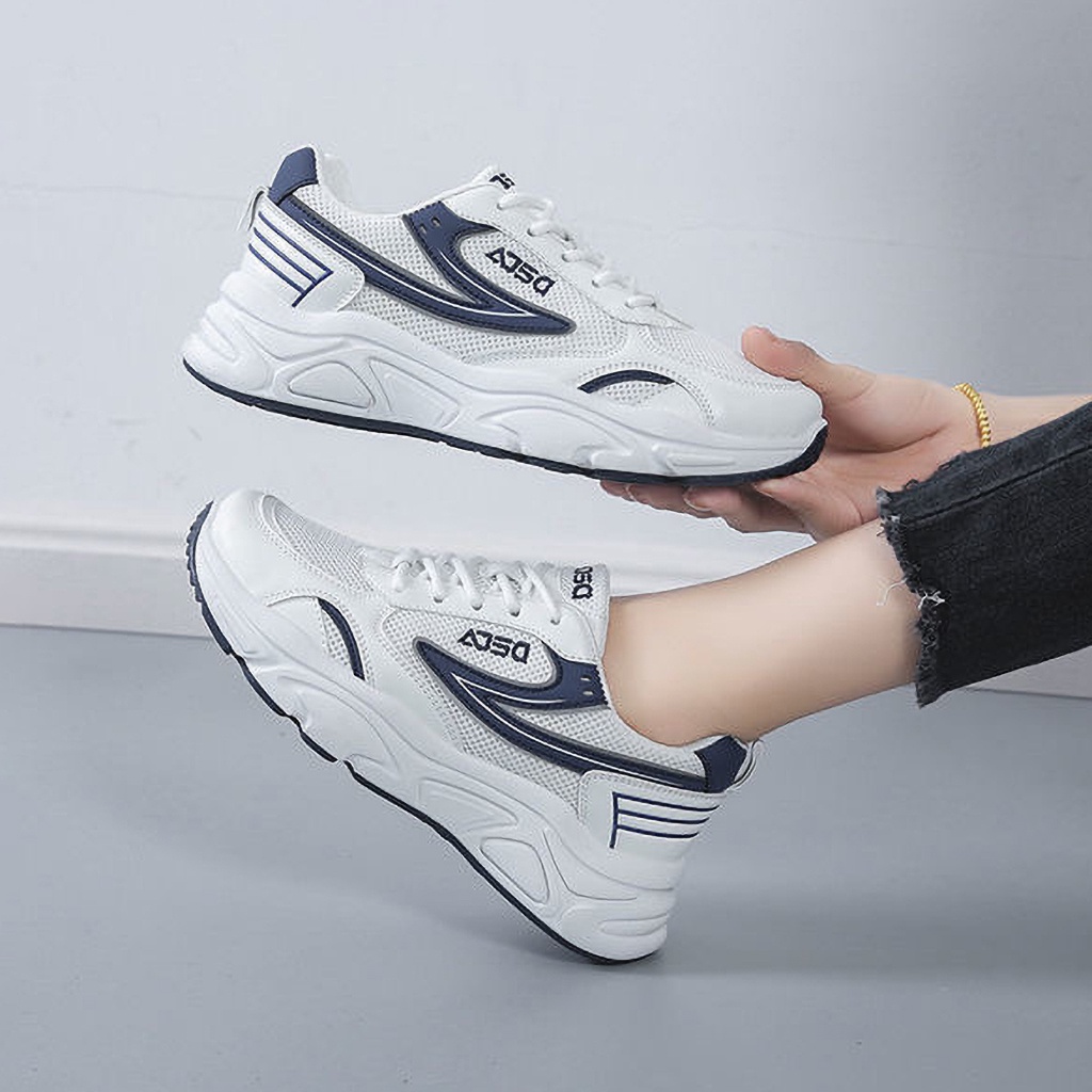 Giày sneaker nữ đi bộ vải lưới thoáng khí DILY cao cấp 4.5cm_ AG0035