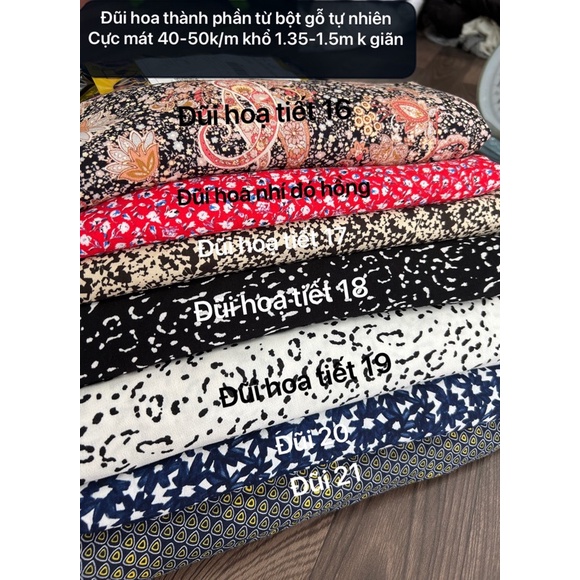 Vải Lụa Hoa Satin -Đũi Hoa Hàn Quốc-May Váy Bầu dày dặn không bai Zão- May Đầm Áo ( 50k.1m)