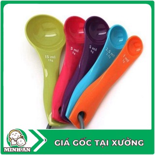 Bộ 05 thìa đong bằng nhựa cao cấp . .