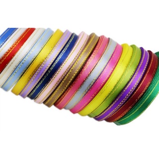 Ruy băng satin lụa 0.6cm viền kim tuyến 2 biên