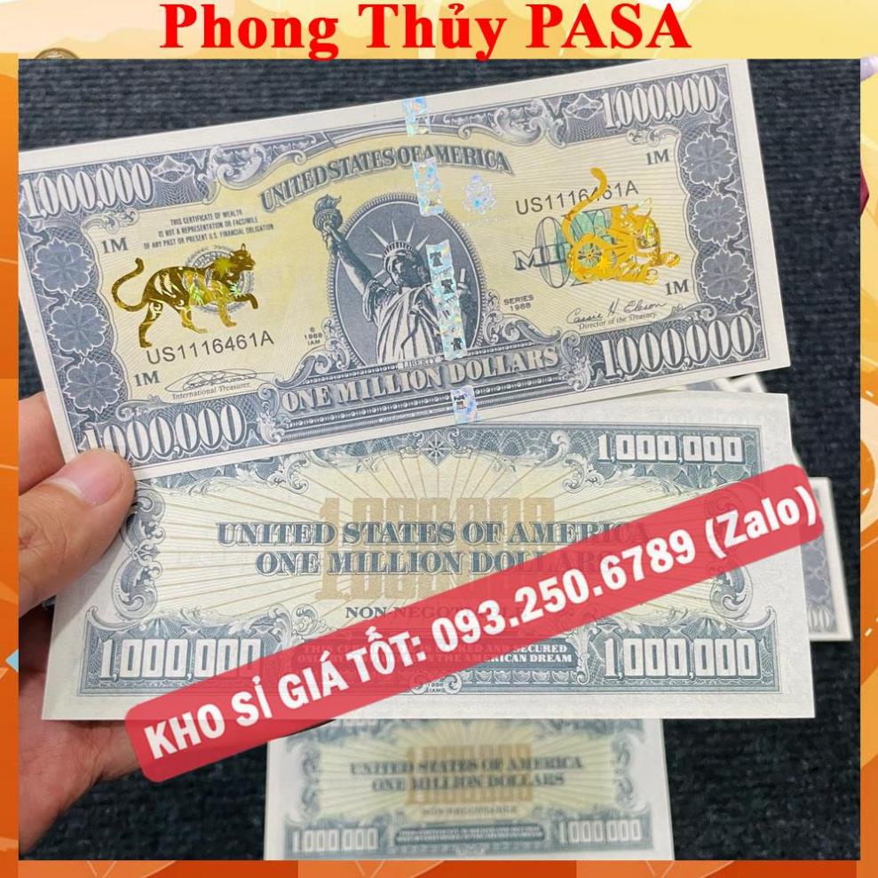Combo 100 Tờ Tiền 1 Triệu Đô Hình Con Mèo - usd Kỉ Niệm Lưu Niệm, Có Bảo An