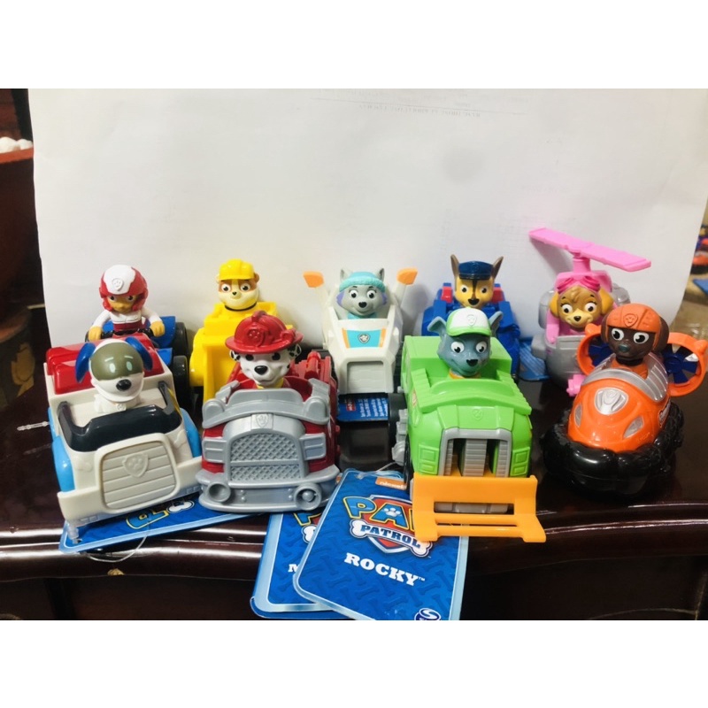 Set 9 nhân vật Paw Patrol: Ryder, Everest, Trucky, Marshall, Chase,..