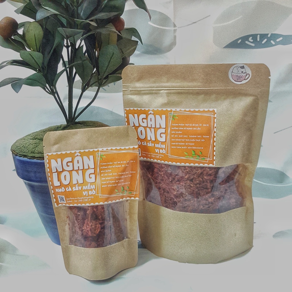 Khô Gà sấy mềm vị khô Bò Ngân Long - Thơm ngon Dinh dưỡng - 100g | 250g | BigBuy360 - bigbuy360.vn
