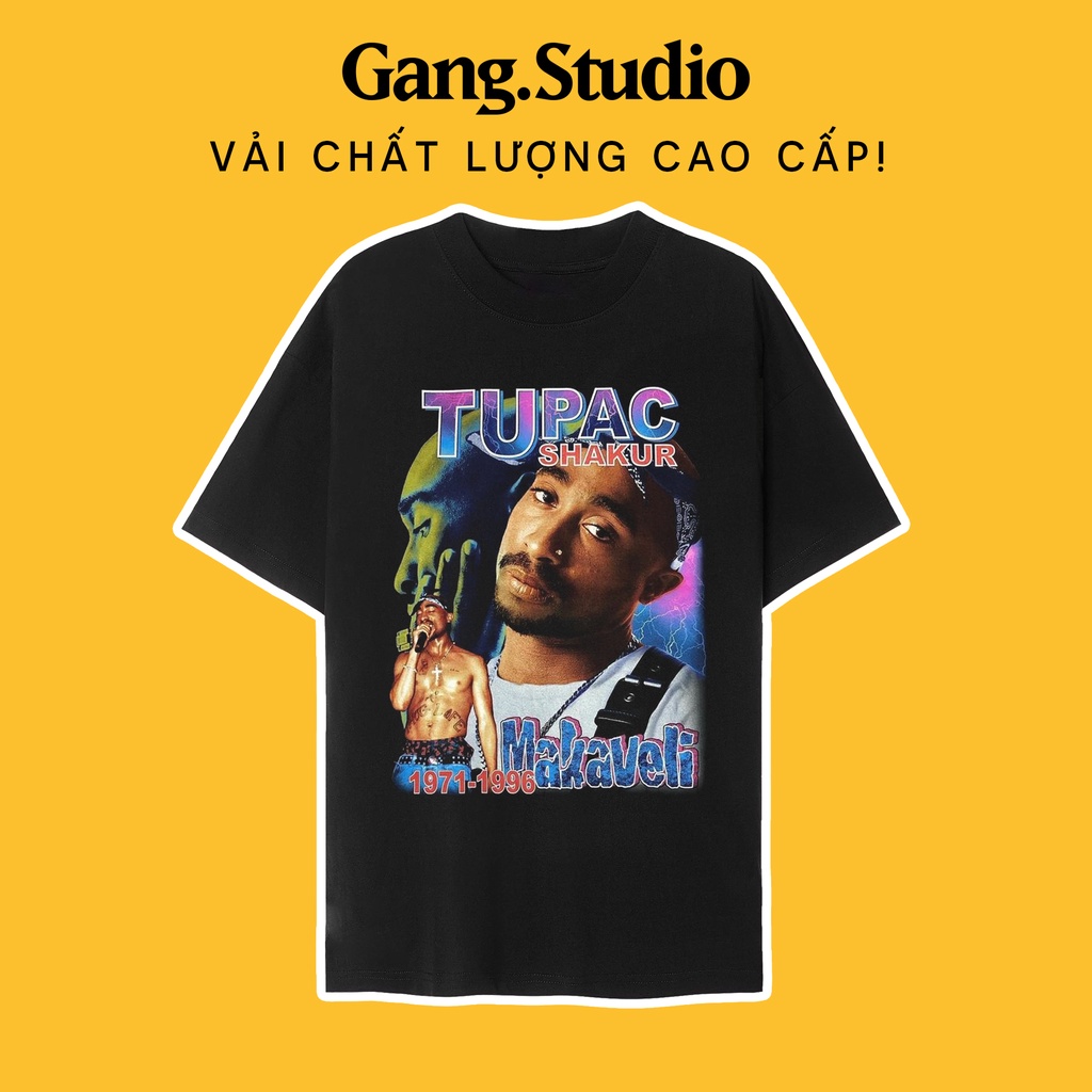 Áo thun Tupac Hiphop vải cao cấp phong cách nặng động, form siêu đẹp in hình Rapper Tupac