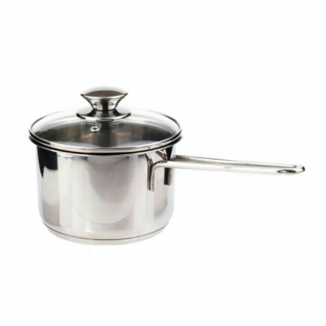 Quánh nấu bột Inox 3 đáy đường kính 14cm Fivestar nắp kính dùng bếp từ hàng chính hãng, bảo hành 60 tháng