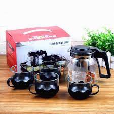 Bộ Bình Pha Trà Thủy Tinh Lưới Lọc Inox Hàng Đẹp