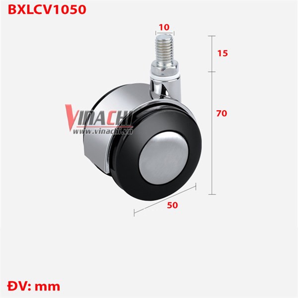 Bánh Xe Lăn Inox Chốt Vặn - Bánh Xe Lăn Inox Chốt Vặn Bánh Xe Đẩy Hàng Chịu Lực Đường Kính