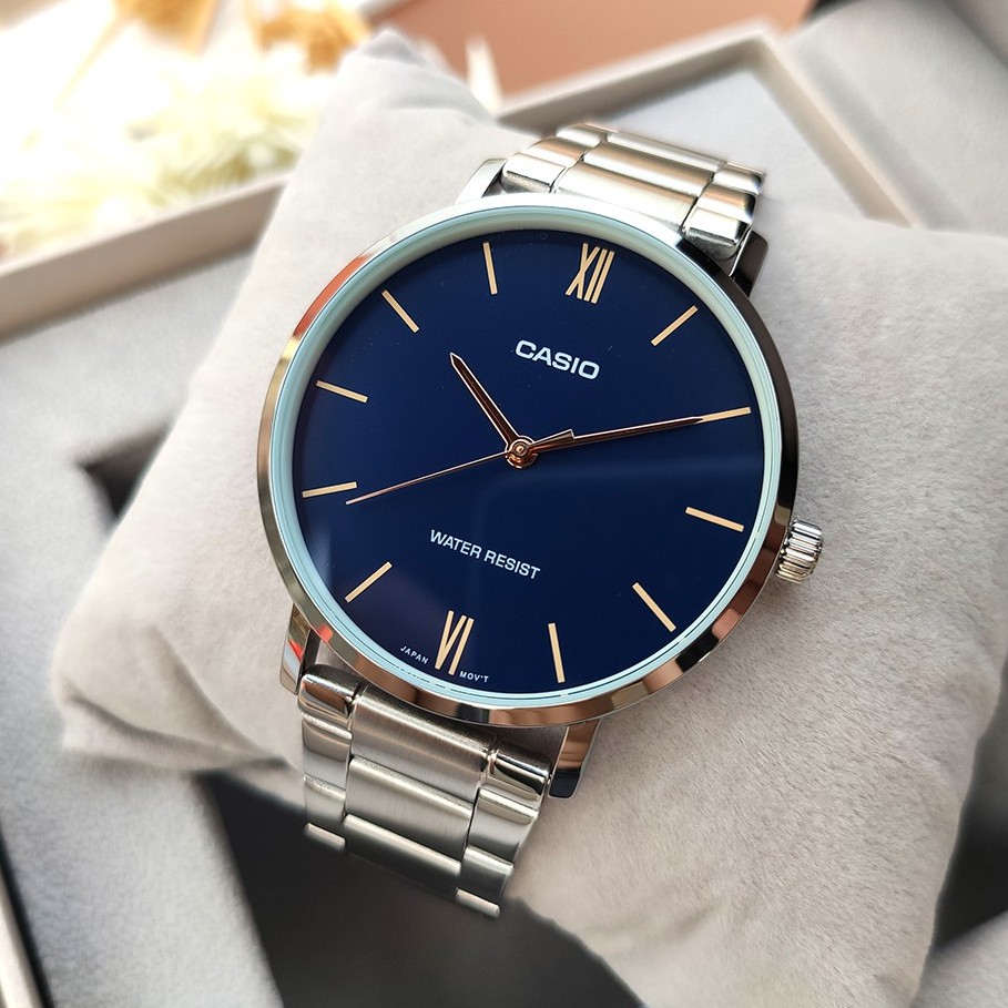 Đồng hồ Casio nam MTP-VT01D-2BUDF dây da chính hãng
