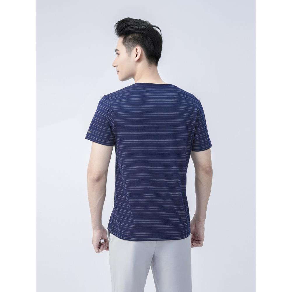 Áo thun nam cổ tròn Aristino họa tiết kẻ trẻ trung, năng động - ATS017S1