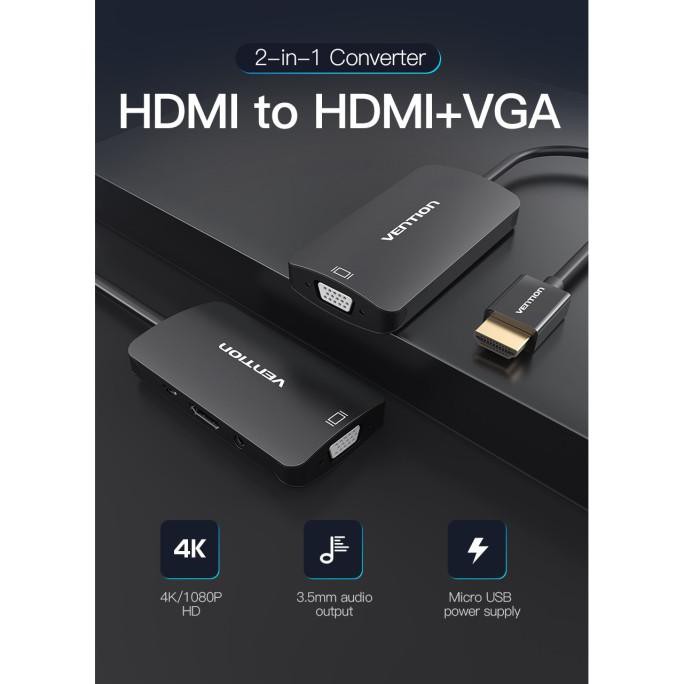 Vention Dây Cáp Chuyển Đổi Hdmi Sang Vga Với Âm Thanh Và Micro-Usb (Afe Hdmi Vga)