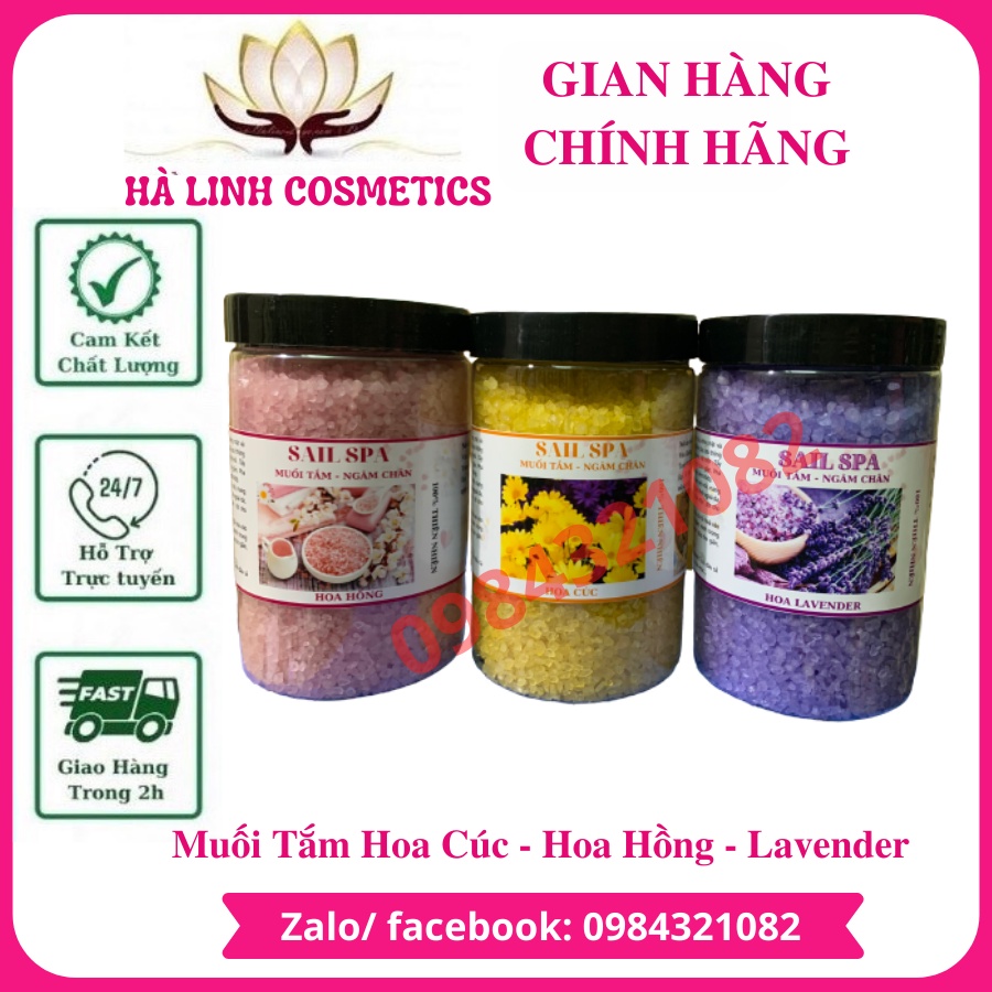 1000gr Muối tắm ngâm bồn oải hương Lavender tẩy tế bào chết cho da mềm mại gói 1kg