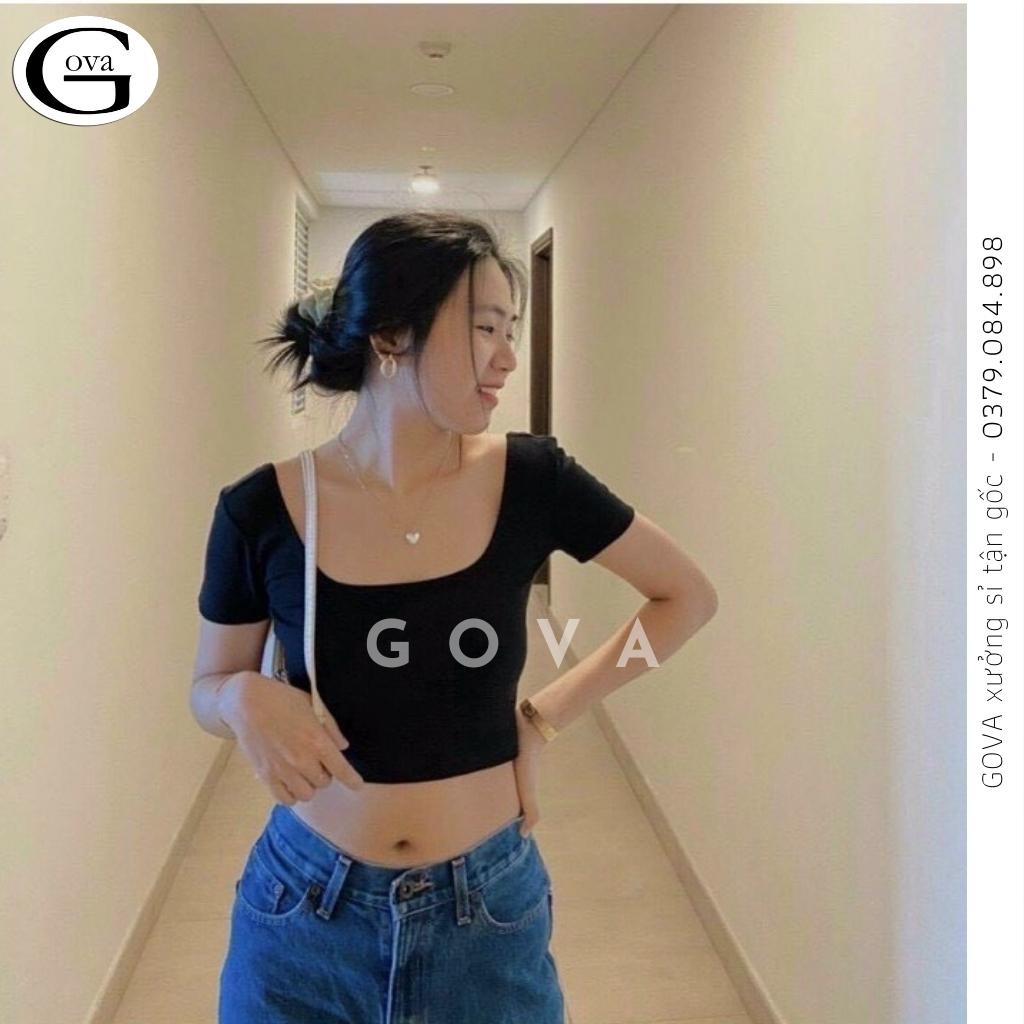 Áo Croptop buộc nơ lưng Hot Trend Áo kiểu nữ ôm chất thun Cao Cấp gân mềm mát