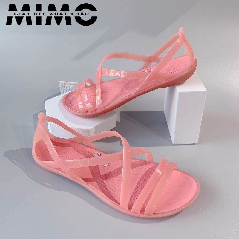Sandal nữ, dép xăng đan Strappy cao cấp màu hồng nữ tính êm bền nhẹ cho nữ