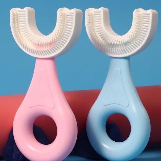 Bàn chải đánh răng cho bé silicon chữ U masage răng tiện lợi AZ SF95