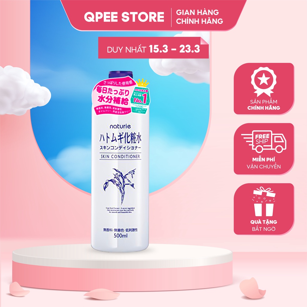 ✅[CHÍNH HÃNG] Nước hoa hồng Naturie Skin Conditioner Lotion Nhật Bản (No.1 Cosme) - QPEE STORE