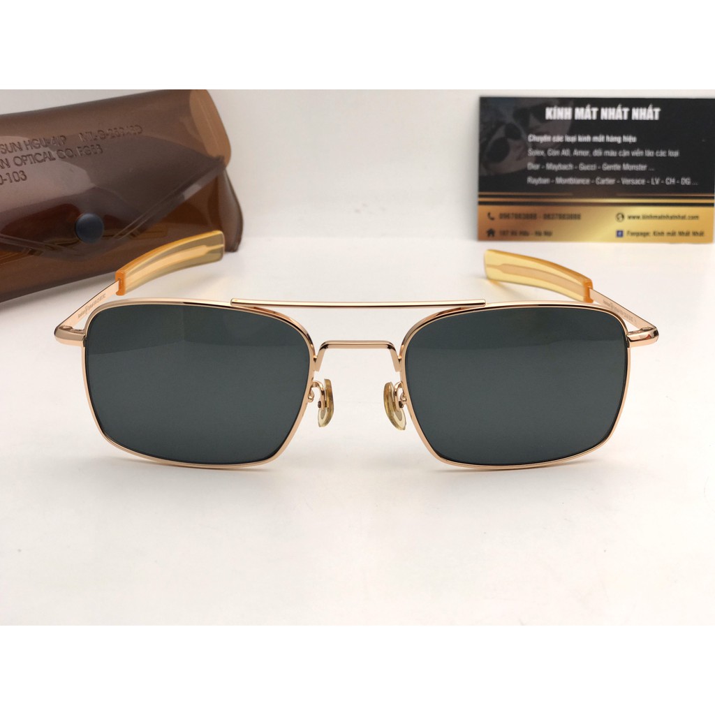 Kính cơn AO nam cao cấp - Mắt vuông - Khắc chìm 12k American | BigBuy360 - bigbuy360.vn