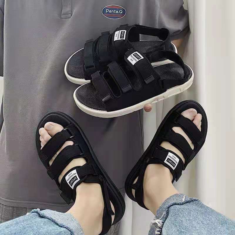 Sandal nữ nam 3 quai trơn cao cấp Fullsize 35-44 - dép quai hậu học sinh mới về