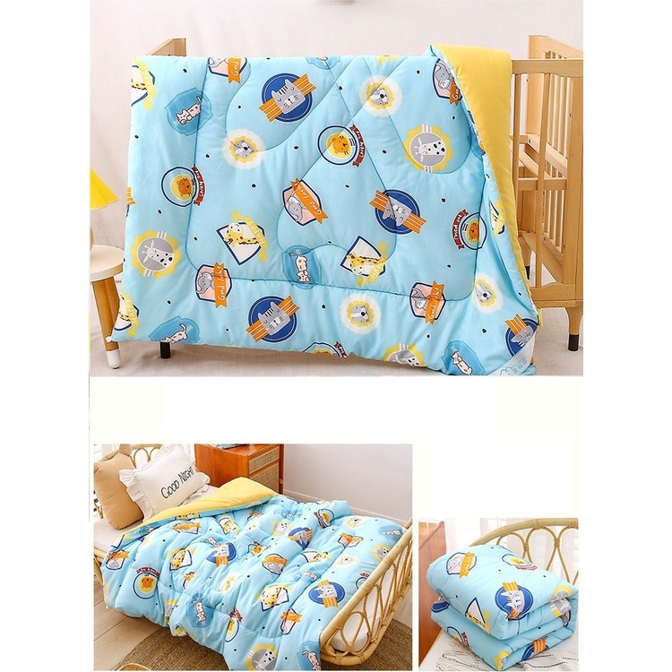 Chăn Cotton Trần Bông Siêu Nhẹ, Siêu Ấm Cho Bé Họa Tiết Đáng Yêu
