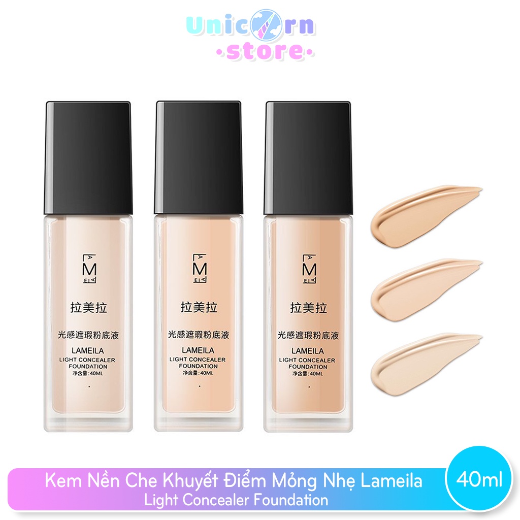 Kem Nền Che Khuyết Điểm Mỏng Nhẹ Lameila Light Concealer Foundation 40ml NO3020