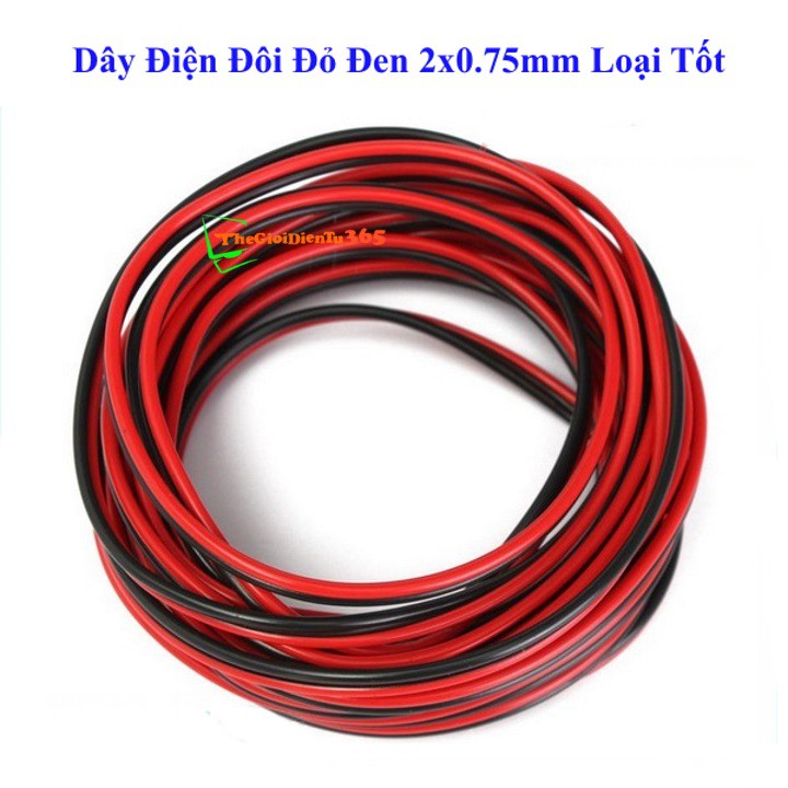 Dây Diện Đôi Đỏ Đen 2x0.75mm
