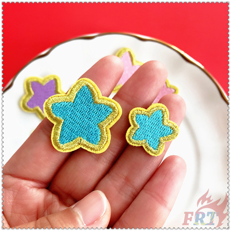✿ VSCO：Colorful Stars Iron-on Patch ✿ 1Pc Colorful Pentagram Diy Embroidery Patch Sew on Iron on Badges Patches