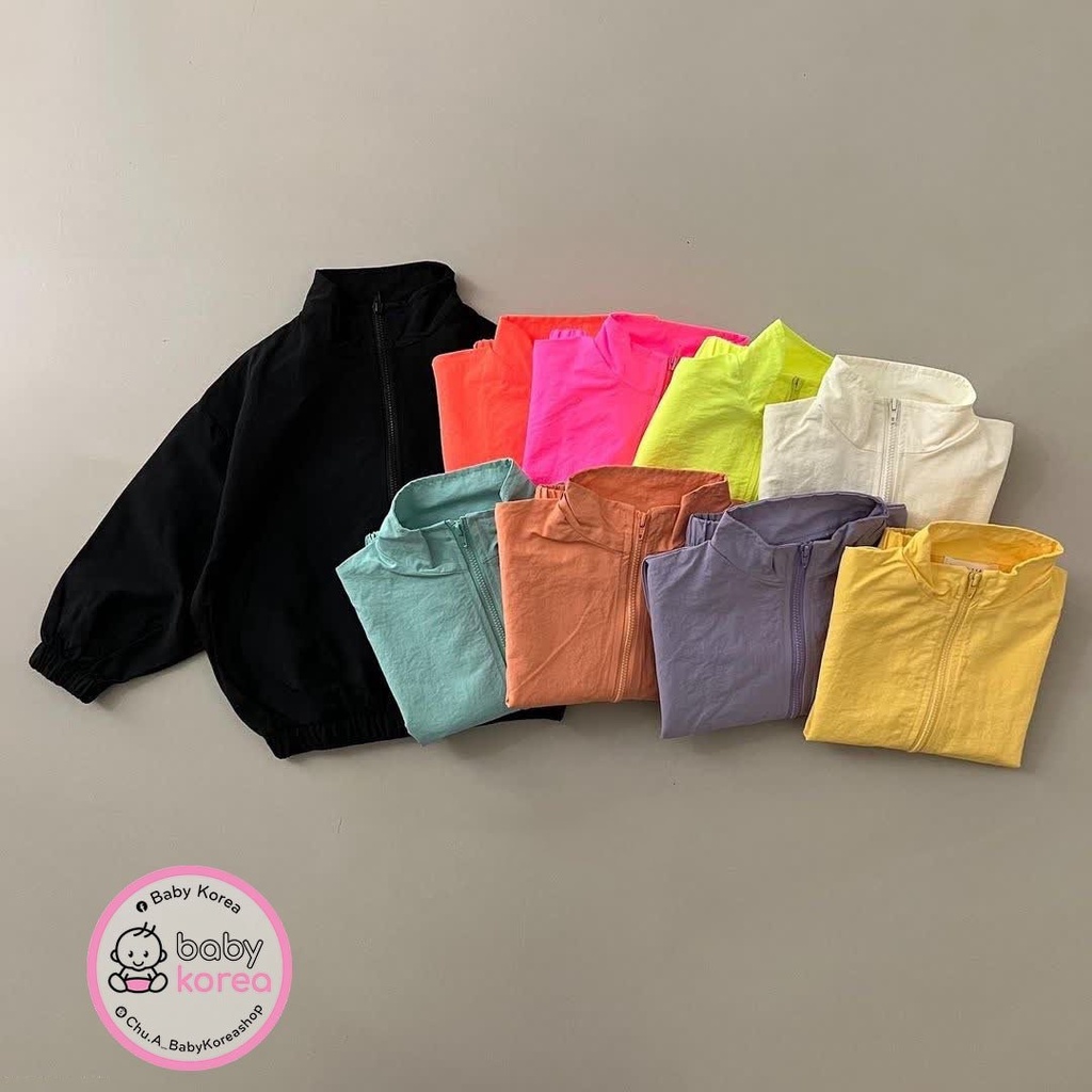 Áo khoác áo gió áo chống nắng cho bé made in korea mỏng nhẹ an toàn cho bé