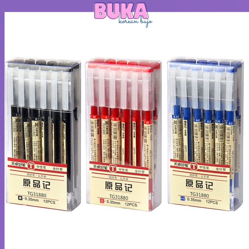 Bút gel dupe Muji, bút đi nét nhiều phân loại màu, văn phòng phẩm giá rẻ