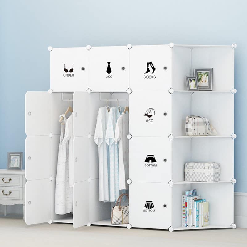 Tủ nhựa ghép MIUMIU loại 16 ô có góc xéo trang trí để đồ