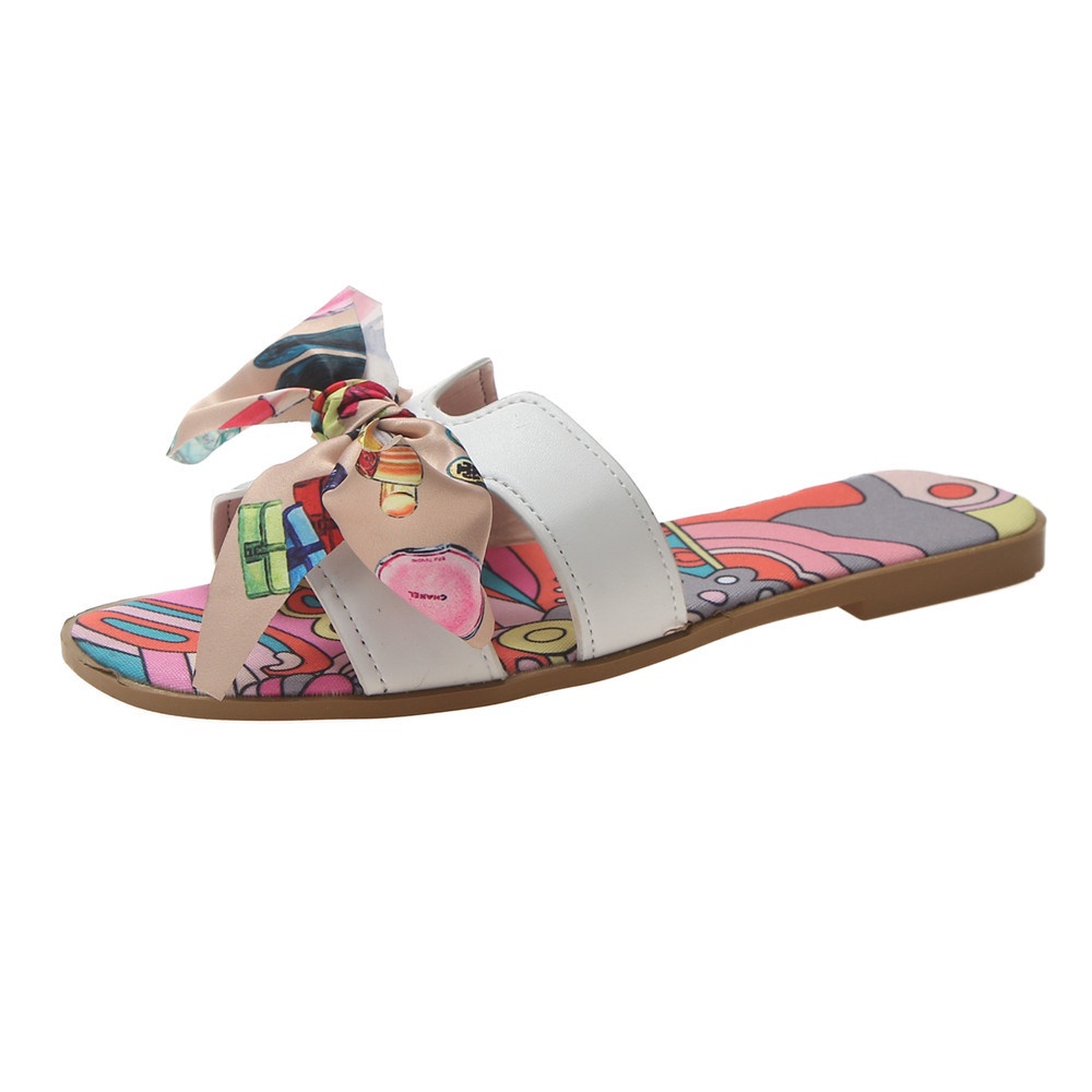 Big Size 35-41 Dép nữ bệt đính nơ phong cách thời trang
