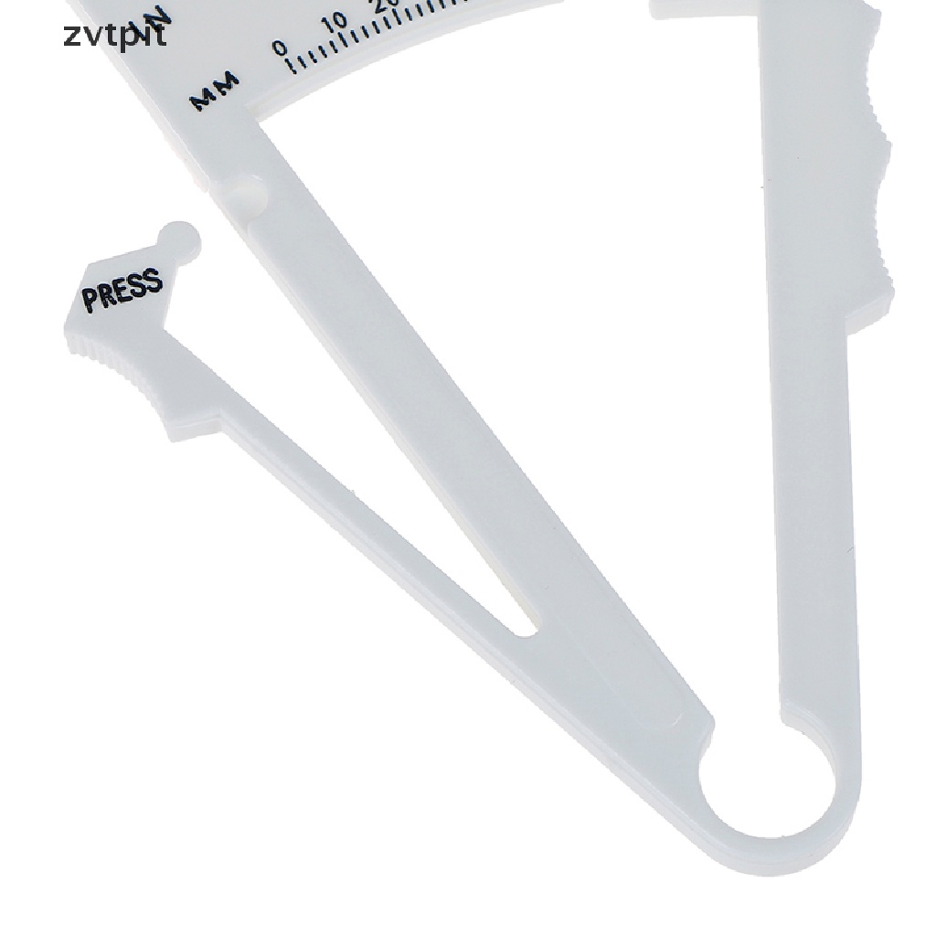 [ZVPT] 2Pcs/Set White PVC Body Fat Caliper Measure Tape Tester Fitness For Lose Weight DSF