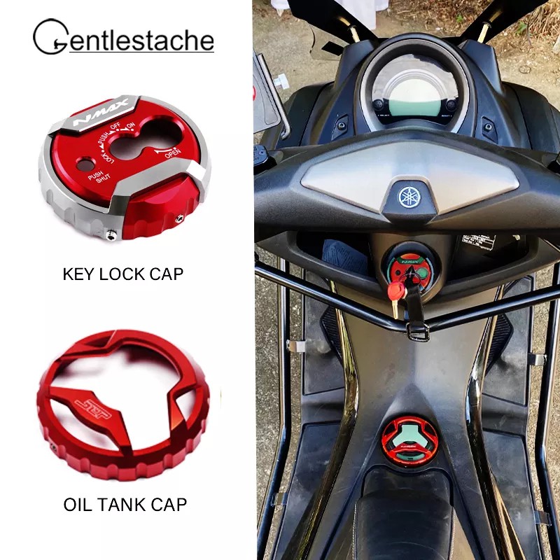 1 Cặp Miếng Che Xe Máy Yamaha Nmax155 2015-2019 Phụ Kiện Nmax Nắp Bình Xăng & Nắp Khóa_123Lifevn