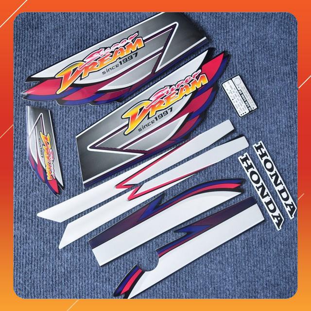 [CỰC RẺ]  TEM XE SUPER DREAM PHIÊN BẢN KỈ NIỆM MÀU BẠC TÍM