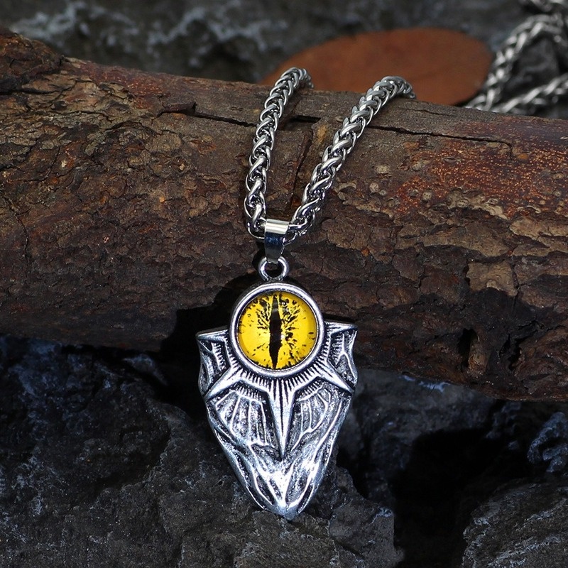 Vòng cổ Thép Không Gỉ Đính Đá Mắt Quỷ Thời Trang