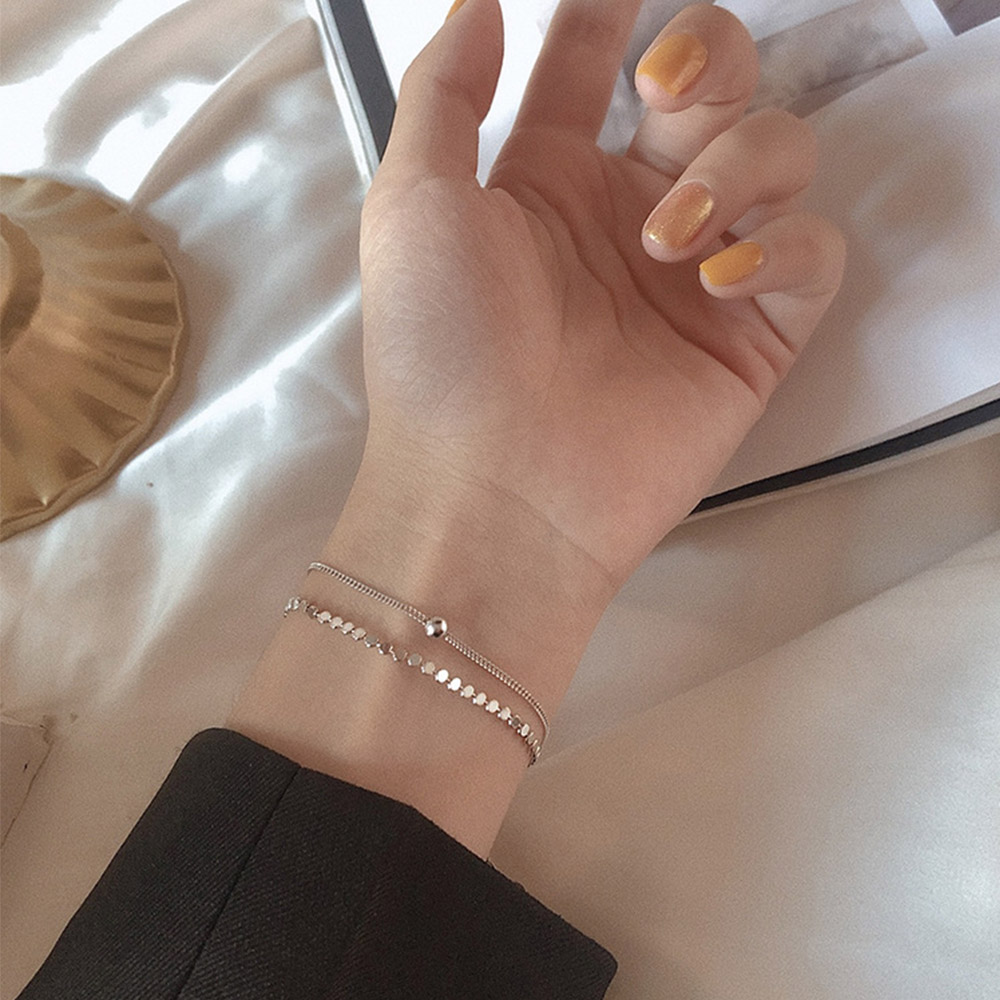 Vòng đeo tay hai lớp thiết kế thời trang dành cho nữ