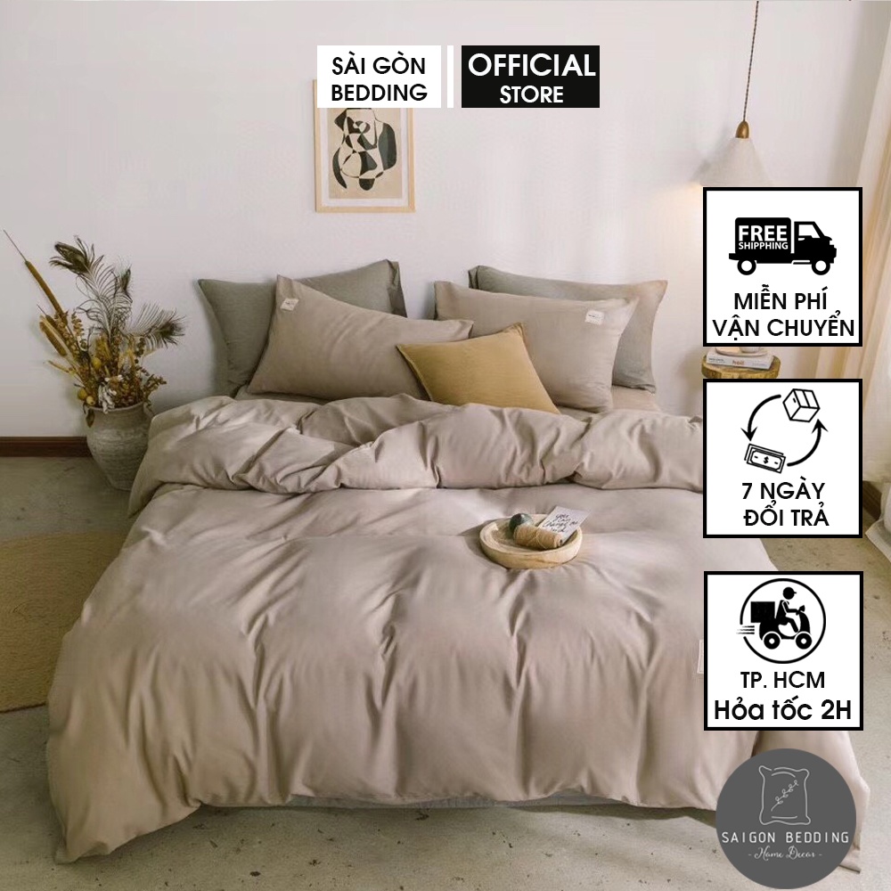 Bộ chăn ga gối Cotton TiCi Saigon Bedding cao cấp phong cách hàn quốc nhiều mẫu đẹp, drap nhiều kích thước  M2,M4,M6,M8