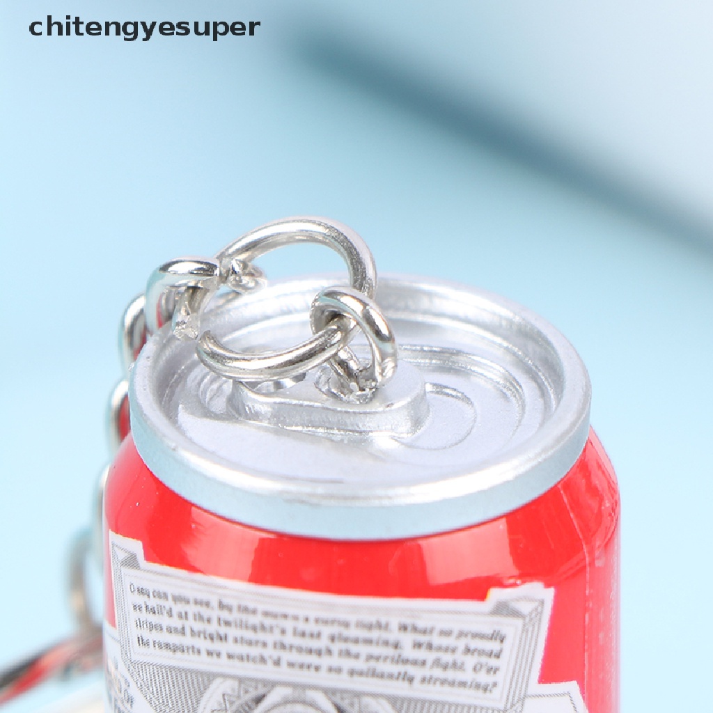 Chitengyesuper Simulation Canned Beer Keychain Boy Men Beer Can Keyring Trinket Couples Cool CGS
