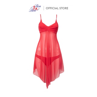 Đầm ngủ không cúp, cổ chữ v bon bon - il9190