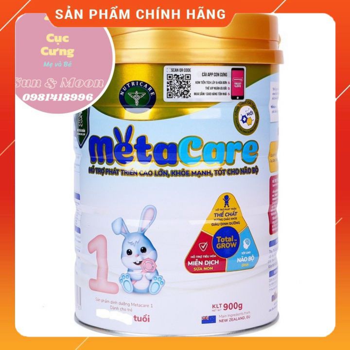 [ CAO CẤP ] Sữa bột Metacare số 1 Mẫu Mới 900g Date mới nhất Dành cho trẻ từ 0 đến 6 tháng tuổi