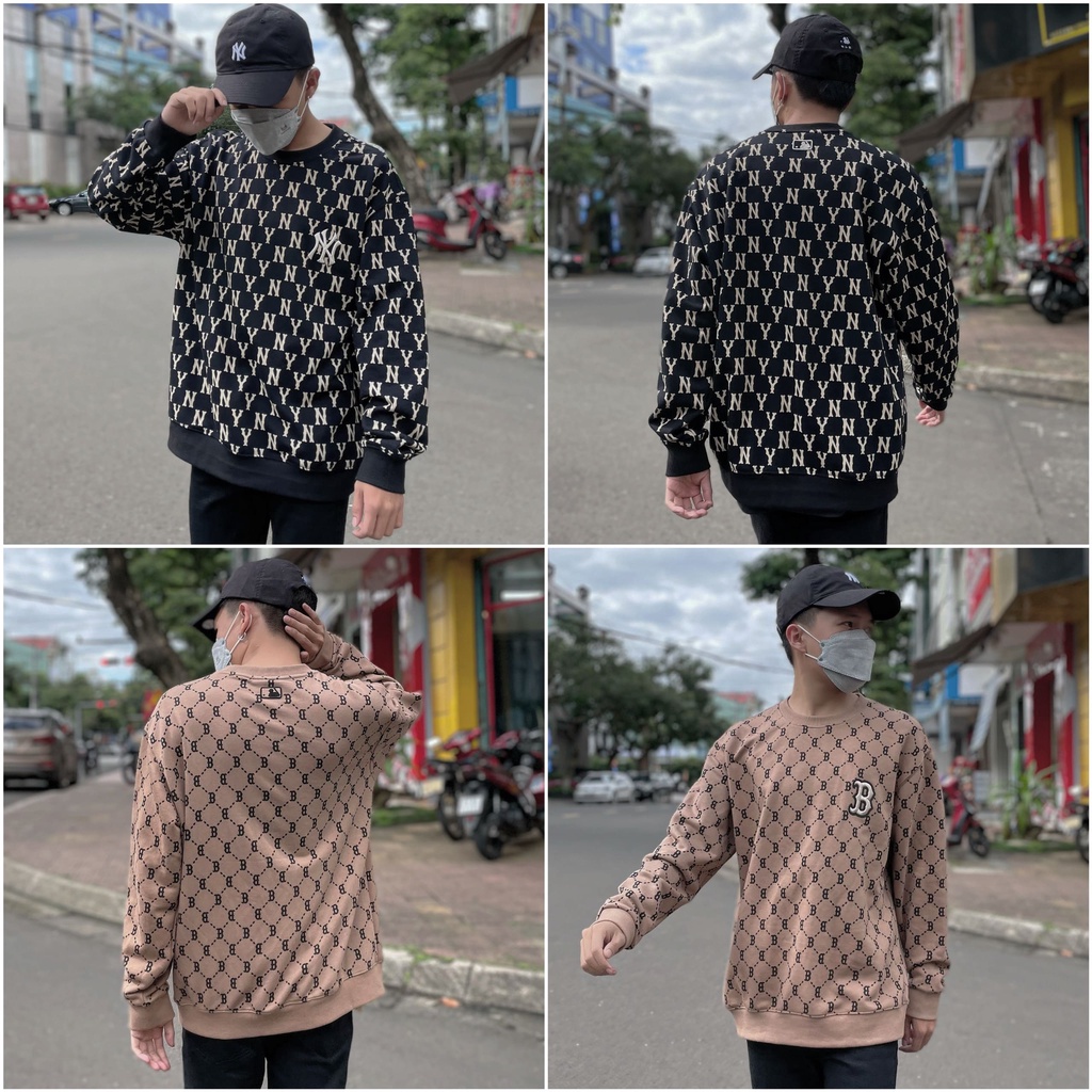 Chính hãng] [Giá hủy diệt] Áo Sweater M.L.B Monogram Diamond Code: 3AMTM0314-43BGD [Rẻ vô địch] [Có sẵn]