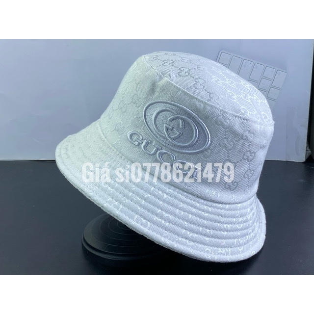 Mũ bo bucket vải G? Thêu logo - nón vành hàn quốc 2 lớp cá tính thời trang nữ