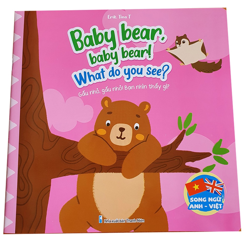 Sách - Bộ Truyện Tranh – Brown Bear, Brown Bear! What Do You See? Gấu Nâu, Gấu Nâu! Bạn Nhìn Thấy Gì -Tặng kèm File Nghe