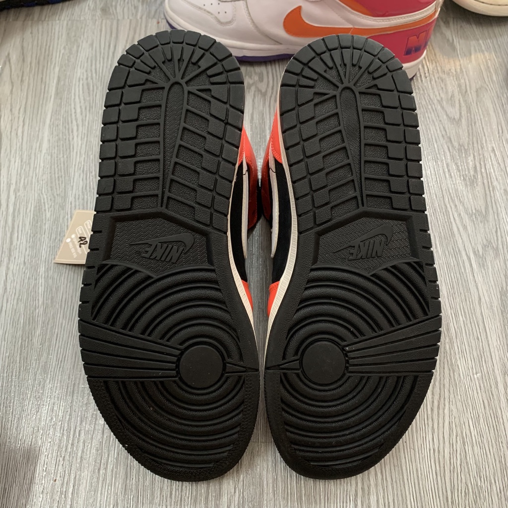 Giày Cũ Jordan 1 Mid Infrared Size 42 2hand chính hãng cam kết real trọn đời - Giày Cũ Sài Gòn