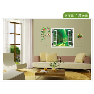 Decal Dán Tường 3D Cửa Sổ