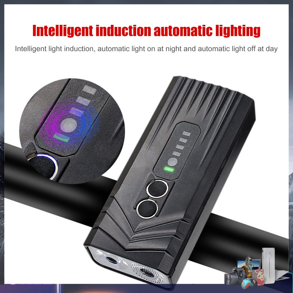 Đèn Pha T6 LED 800LM Cảm Biến Thông Minh Chống Nước Dành Cho Xe Đạp